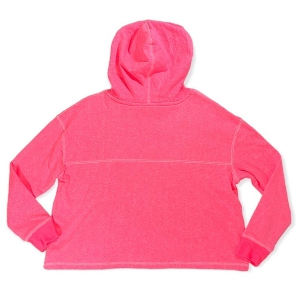 Steve Madden Neon Cropped Hoodie Sweatshirt sz S - Picture 3 of 11